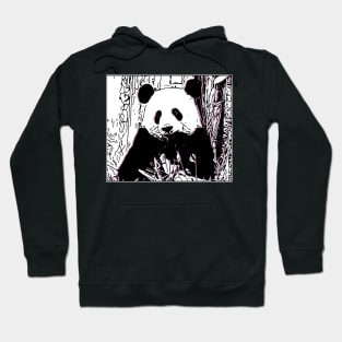 Purple Panda Stamp Hoodie